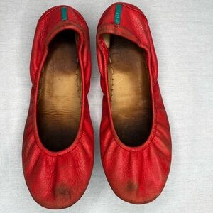 TIEKS by Gavrieli Coral Leather Ballet Flats Foldable Slip On Size 7